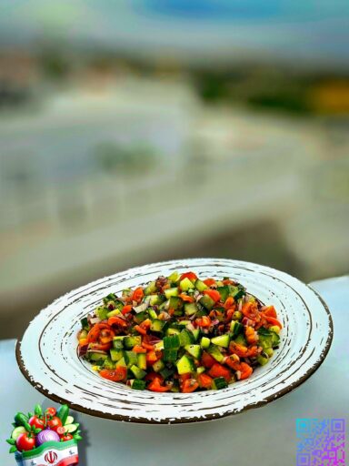 Perska sałatka z pomidorów i ogórków